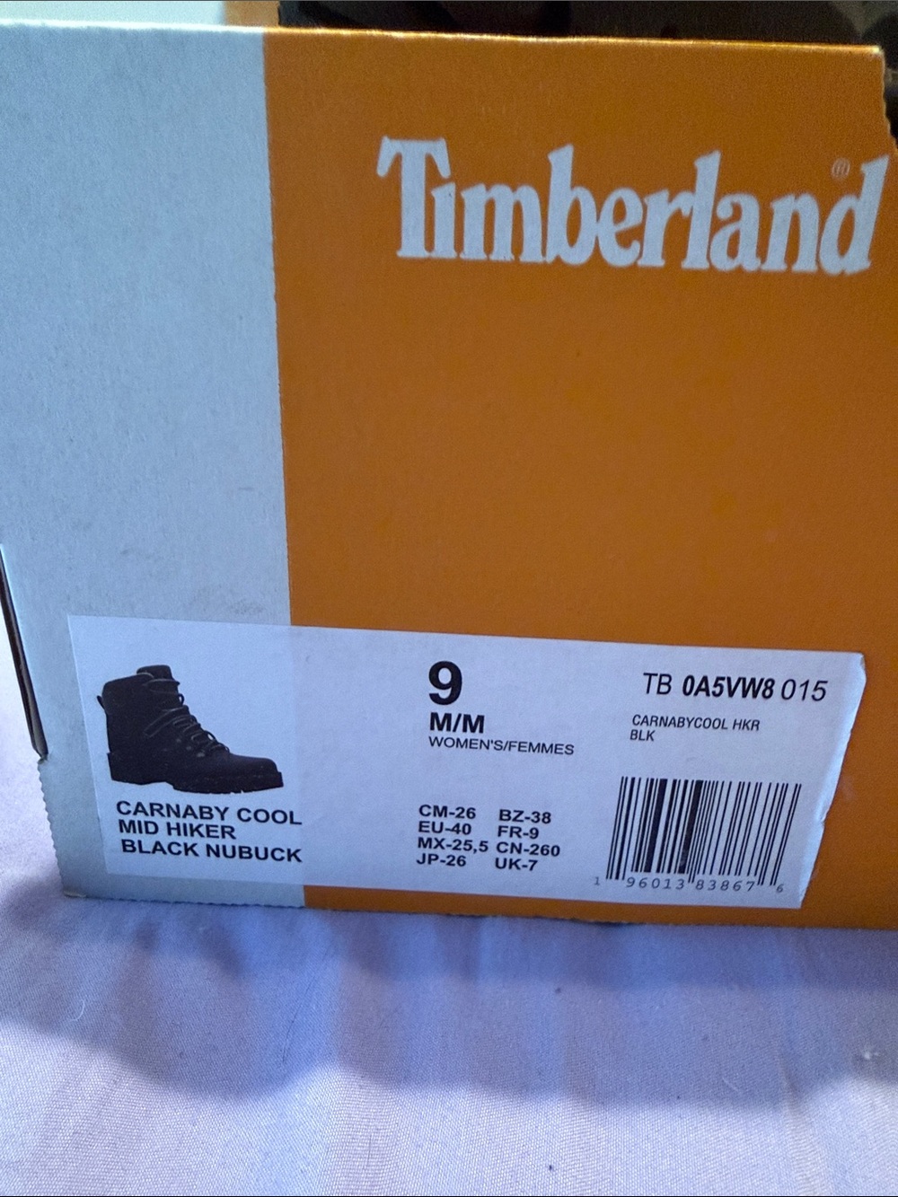 Women’s Timberland Black Carnaby Cool Mid Hiker Boots